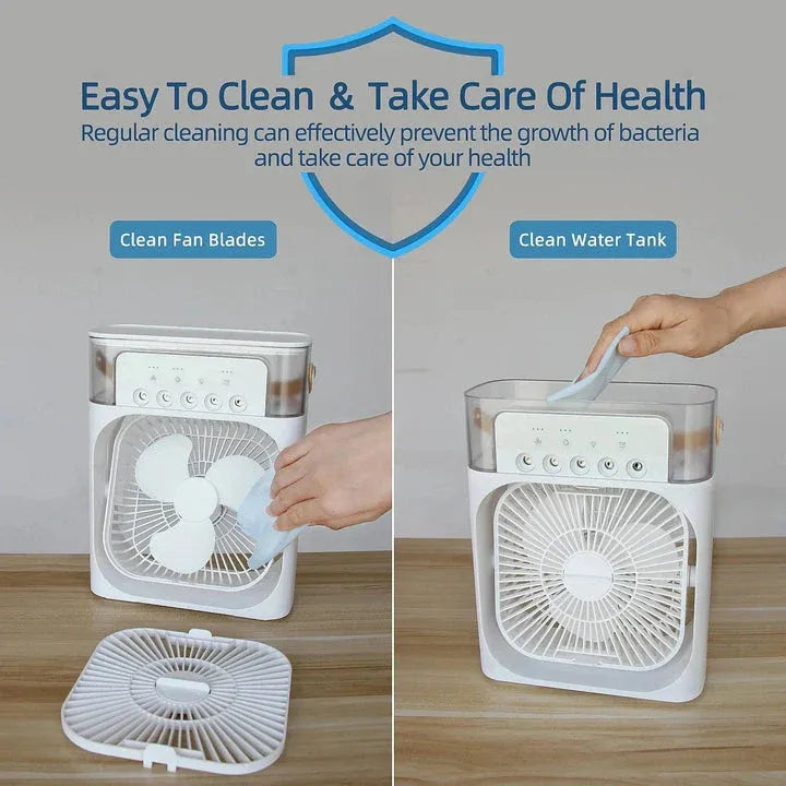 Cooling Fan with Ice | Portable Household Air Conditioner 3 Speed